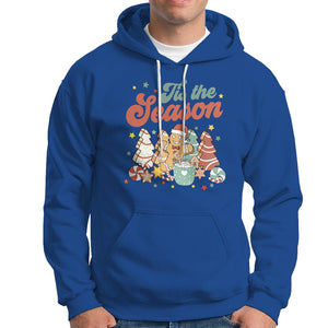 Christmas Cookies Hoodie Tis The Season Xmas Tree Cakes Gingerbread Man Retro Groovy TS02 Royal Blue Printyourwear