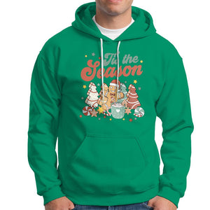 Christmas Cookies Hoodie Tis The Season Xmas Tree Cakes Gingerbread Man Retro Groovy TS02 Irish Green Printyourwear