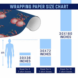Christmas Coquette Pink Baubles Bow Wrapping Paper Roll TS11 Print Your Wear