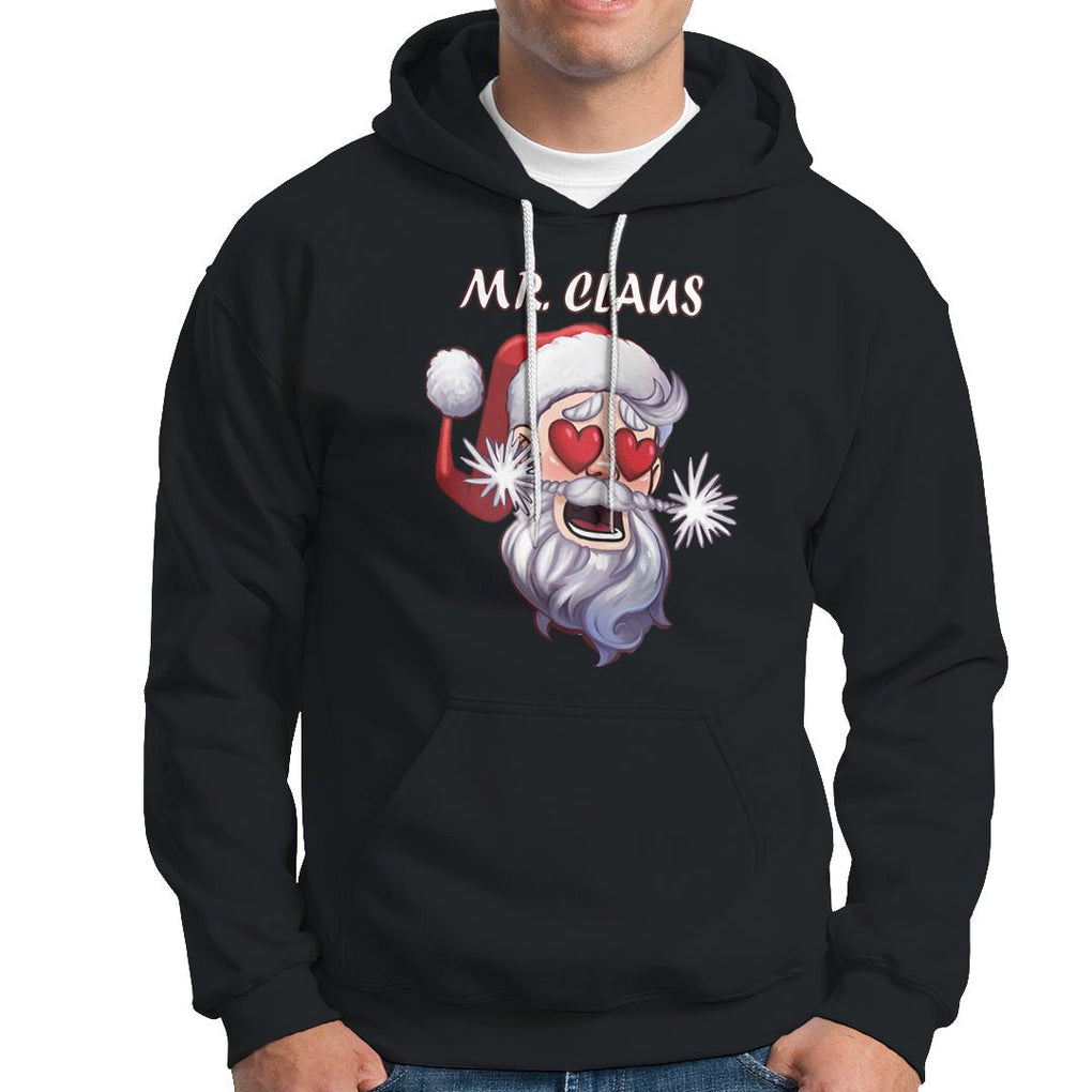 Christmas Couple Matchhing Hoodie Mr and Mrs Claus Couples Match Santa Lover TS09 Black Printyourwear