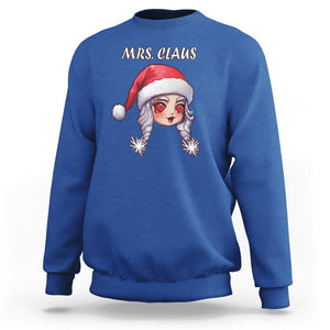 Christmas Couple Matchhing Sweatshirt Mr and Mrs Claus Couples Match Santa Lover TS09 Royal Blue Printyourwear