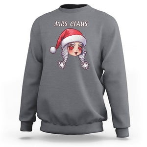 Christmas Couple Matchhing Sweatshirt Mr and Mrs Claus Couples Match Santa Lover TS09 Charcoal Printyourwear