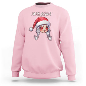 Christmas Couple Matchhing Sweatshirt Mr and Mrs Claus Couples Match Santa Lover TS09 Light Pink Printyourwear