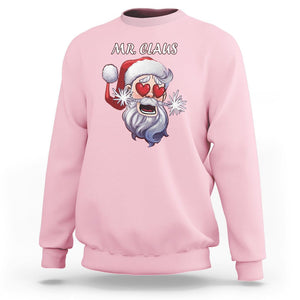 Christmas Couple Matchhing Sweatshirt Mr and Mrs Claus Couples Match Santa Lover TS09 Light Pink Printyourwear