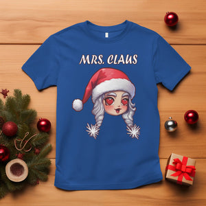 Christmas Couple Matchhing T Shirt Mr and Mrs Claus Couples Match Santa Lover TS09 Royal Blue Printyourwear