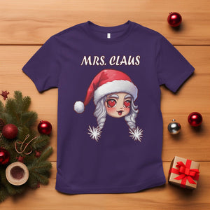 Christmas Couple Matchhing T Shirt Mr and Mrs Claus Couples Match Santa Lover TS09 Purple Printyourwear