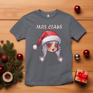 Christmas Couple Matchhing T Shirt Mr and Mrs Claus Couples Match Santa Lover TS09 Charcoal Printyourwear