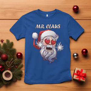 Christmas Couple Matchhing T Shirt Mr and Mrs Claus Couples Match Santa Lover TS09 Royal Blue Printyourwear