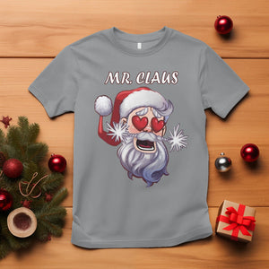 Christmas Couple Matchhing T Shirt Mr and Mrs Claus Couples Match Santa Lover TS09 Sport Gray Printyourwear