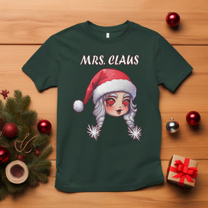 Christmas Couple Matchhing T Shirt Mr and Mrs Claus Couples Match Santa Lover TS09 Dark Forest Green Printyourwear