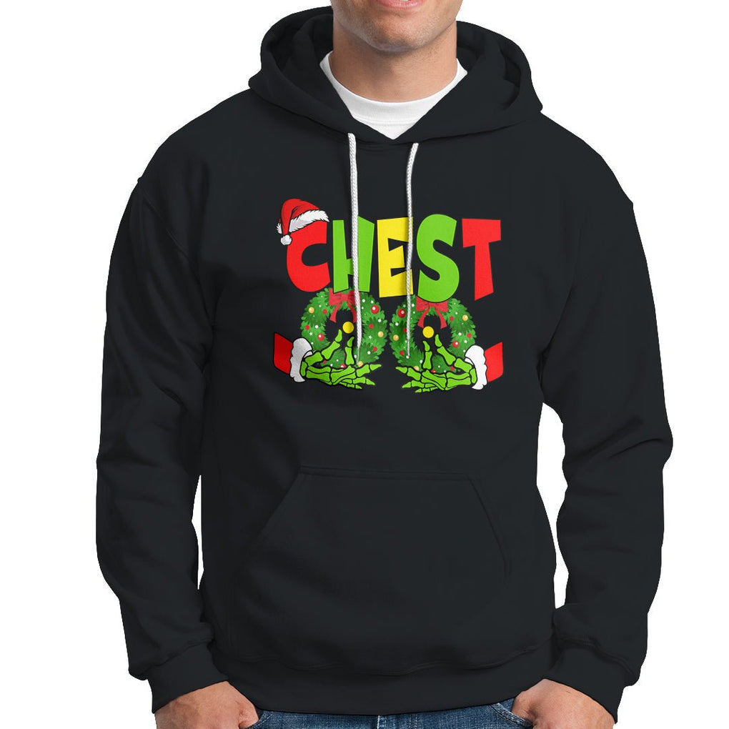 Christmas Couples Hoodie Chestnuts Xmas Matching Family Funny Chest Skeleton TS02 Black Printyourwear