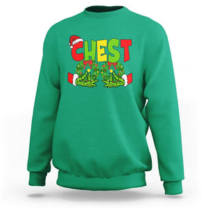 Christmas Couples Sweatshirt Chestnuts Xmas Matching Family Funny Chest Skeleton TS02 Irish Green Printyourwear