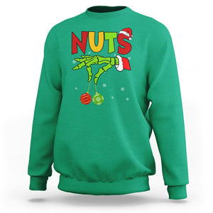 Christmas Couples Sweatshirt Chestnuts Xmas Matching Family Funny Nuts Skeleton TS02 Irish Green Printyourwear