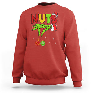 Christmas Couples Sweatshirt Chestnuts Xmas Matching Family Funny Nuts Skeleton TS02 Red Printyourwear