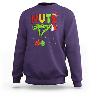 Christmas Couples Sweatshirt Chestnuts Xmas Matching Family Funny Nuts Skeleton TS02 Purple Printyourwear