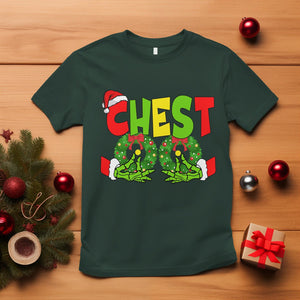 Christmas Couples T Shirt Chestnuts Xmas Matching Family Funny Chest Skeleton TS02 Dark Forest Green Printyourwear