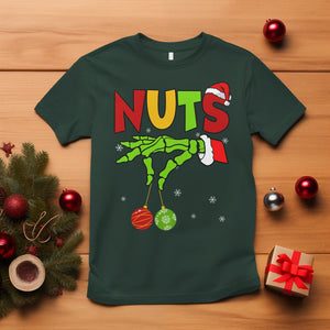 Christmas Couples T Shirt Chestnuts Xmas Matching Family Funny Nuts Skeleton TS02 Dark Forest Green Printyourwear