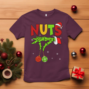 Christmas Couples T Shirt Chestnuts Xmas Matching Family Funny Nuts Skeleton TS02 Maroon Printyourwear