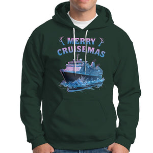 Christmas Cruise Hoodie Merry Cruisemas Xmas Family Trip Reunion TS02 Dark Forest Green Printyourwear