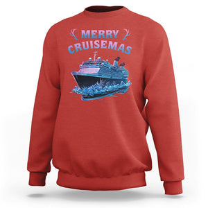 Christmas Cruise Sweatshirt Merry Cruisemas Xmas Family Trip Reunion TS02 Red Printyourwear