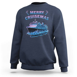 Christmas Cruise Sweatshirt Merry Cruisemas Xmas Family Trip Reunion TS02 Navy Printyourwear