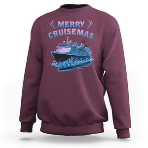 Christmas Cruise Sweatshirt Merry Cruisemas Xmas Family Trip Reunion TS02 Maroon Printyourwear