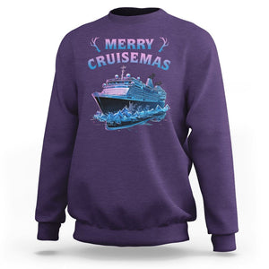 Christmas Cruise Sweatshirt Merry Cruisemas Xmas Family Trip Reunion TS02 Purple Printyourwear