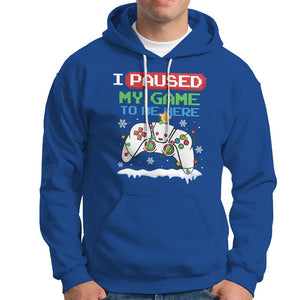 Christmas Gamer I Paused My Game To Be Here Hoodie TS09 Royal Blue Printyourwear