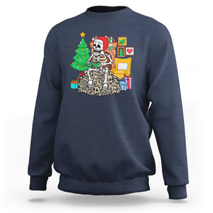 Christmas Gaming Skeleton Gamer Skull Sweatshirt TS09 Printyourwear