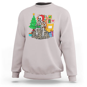 Christmas Gaming Skeleton Gamer Skull Sweatshirt TS09 Printyourwear