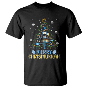 Christmas Hanukkah T Shirt Merry Christmukkah Jewish Christmas Tree Chanukah Hanukkah TS02 Black Printyourwear