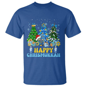 Christmas Hanukkah T Shirt Merry Christmukkah Jewish Christmas Trees Chanukah Hanukkah TS02 Royal Blue Printyourwear