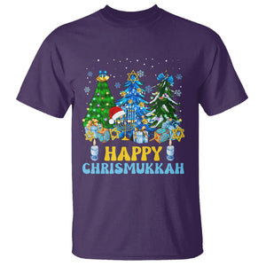 Christmas Hanukkah T Shirt Merry Christmukkah Jewish Christmas Trees Chanukah Hanukkah TS02 Purple Printyourwear