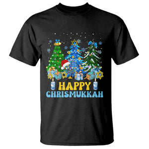 Christmas Hanukkah T Shirt Merry Christmukkah Jewish Christmas Trees Chanukah Hanukkah TS02 Black Printyourwear