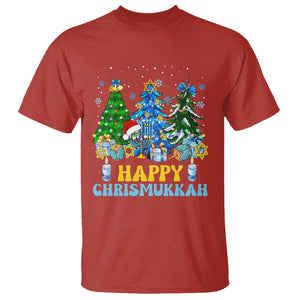 Christmas Hanukkah T Shirt Merry Christmukkah Jewish Christmas Trees Chanukah Hanukkah TS02 Red Printyourwear