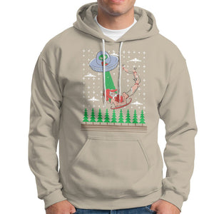 Christmas Hoodie Alien Invasion Space UFO Catch Santa TS09 Sand Printyourwear