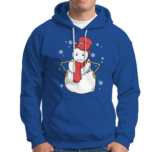 Christmas Hoodie Angry Snowman Funny Xmas TS09 Royal Blue Printyourwear