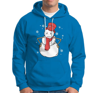 Christmas Hoodie Angry Snowman Funny Xmas TS09 Sapphire Printyourwear