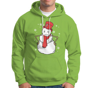 Christmas Hoodie Angry Snowman Funny Xmas TS09 Lime Printyourwear