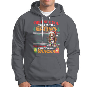 Christmas Hoodie Basset Hound See You're Eating Dog Lover TS09 Charcoal Printyourwear