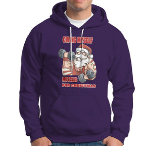 Christmas Hoodie Civing Muscles Santa Weightlifting Gymer TS09 Purple Printyourwear