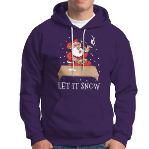 Christmas Hoodie Cocaine Let It Snow Ugly Santa Snorting TS09 Purple Printyourwear