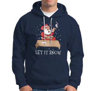 Christmas Hoodie Cocaine Let It Snow Ugly Santa Snorting TS09 Navy Printyourwear