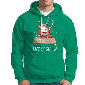 Christmas Hoodie Cocaine Let It Snow Ugly Santa Snorting TS09 Irish Green Printyourwear