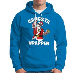 Christmas Hoodie Gangsta Wrapper Funny Santa Hip Hop TS09 Sapphire Printyourwear