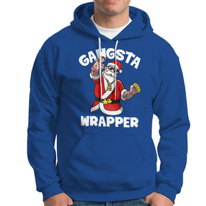 Christmas Hoodie Gangsta Wrapper Funny Santa Hip Hop TS09 Royal Blue Printyourwear