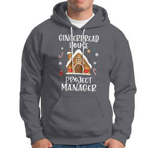 Christmas Hoodie Gingerbread House Project manager Decorating Baking TS09 Charcoal Printyourwear