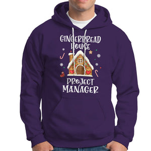 Christmas Hoodie Gingerbread House Project manager Decorating Baking TS09 Purple Printyourwear