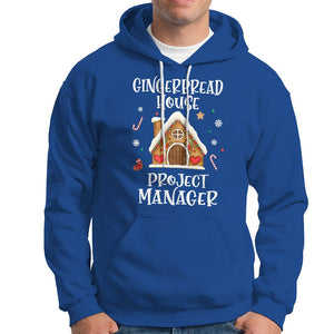 Christmas Hoodie Gingerbread House Project manager Decorating Baking TS09 Royal Blue Printyourwear