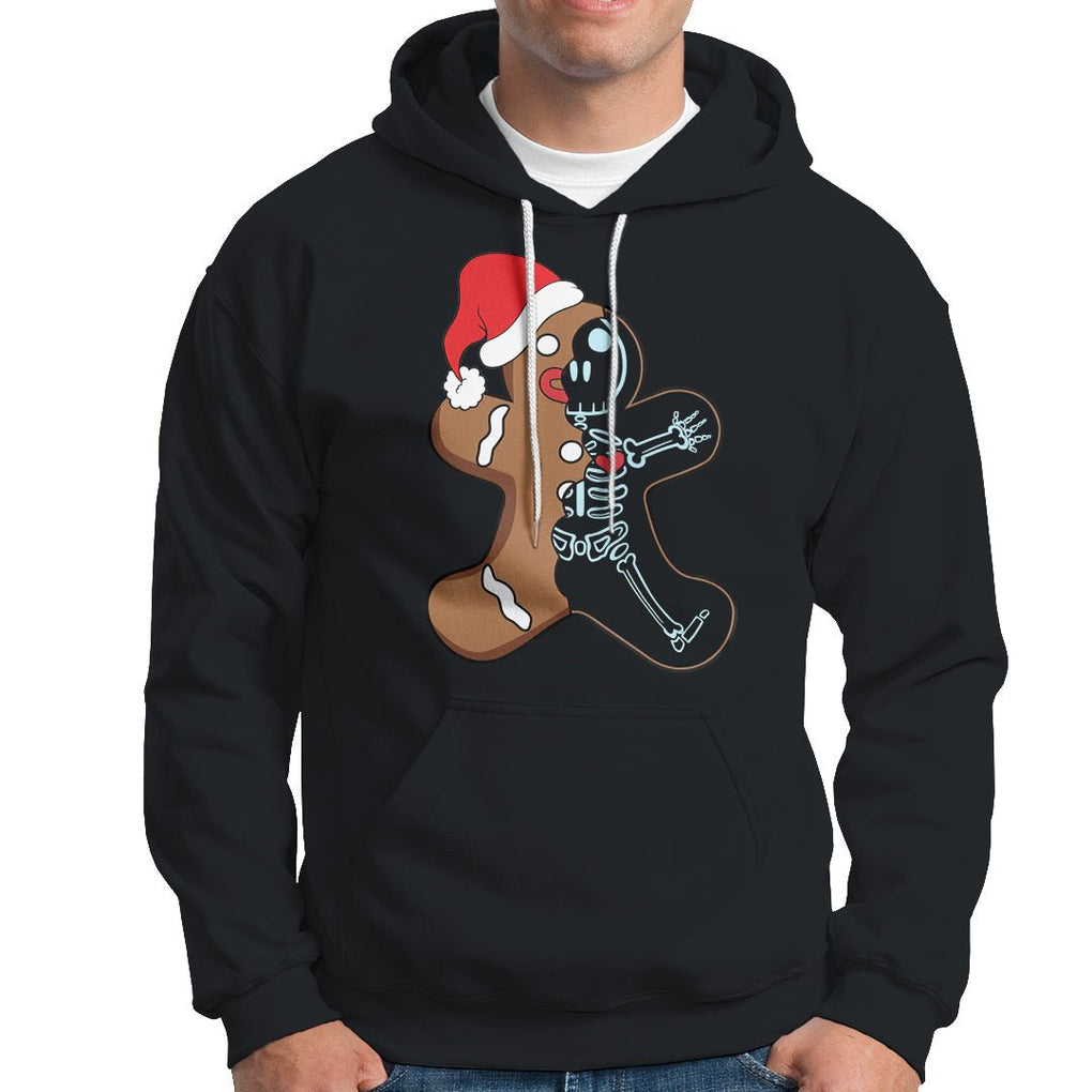 Christmas Hoodie Gingerbread Skeleton X-Ray Tech Nurse TS09 Military Green Printyourwear